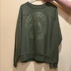 Star Wars Mandalorian Olive Men's Crewneck Sweater
